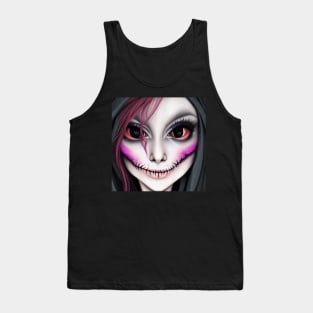 Real Scary Witch Halloween Design Tank Top